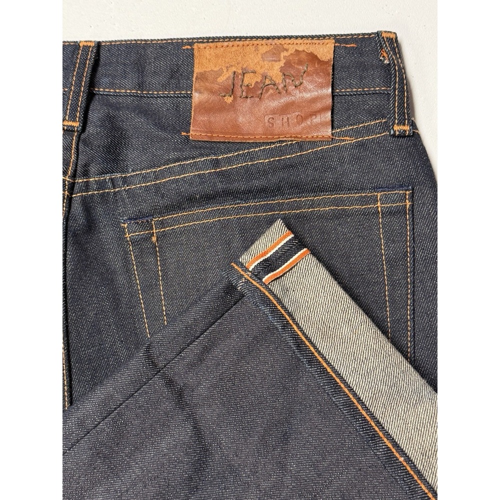 Jean Shop Selvedge Denim Jeans Men's 29L The Rocker Dark Wash Made In USA